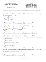 ĐÊ ÔN THI THPTQG MÔN TOÁN LỚP 12