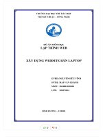 Đồ án môn học lập trình web xây dựng website bán laptop