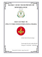 Báo cáo thực tế công ty tnhh united international pharma