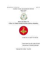 Báo cáo thực tế công ty tnhh united international pharma