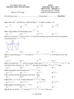 ĐÊ ÔN THI THPTQG MÔN TOÁN LỚP 12