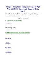 Tác giả   tác phẩm  hang én trang 125 ngữ văn 6 (hcst, tóm tắt, nội dung, sơ đồ tư duy)