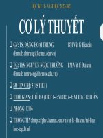 Bài giảng Cơ lý thuyết: Chương 1 - TS. Đặng Hoài Trung