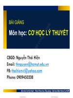 Bài giảng Cơ học lý thuyết (Phần 3): Chương 14