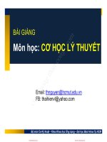 Bài giảng Cơ học lý thuyết (Phần 1): Chương 2