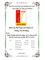 Báo Cáo Bài Tập Lớn môn  : Thông Tin Di Động - Đề Tài : Thiết Kế Phần Mềm Thu Thập, Xử Lý, Đóng Gói Dữ Liệu Để Truyền Qua Module Sim Về Server
