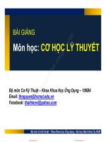 Bài giảng Cơ học lý thuyết (Phần 1): Chương 3