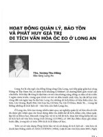 Văn hóa óc eo   nhận thức và giải pháp bảo tồn, phát huy giá trị di tích phần 2 (kỷ yếu hội thảo khoa học)