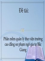 Báo Cáo Đề Tài Phần Mềm Quản Lý Thư Viện Trường Cao Đẳng Sư Phạm Ngô Gia Tự Bắc Giang.pdf