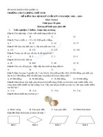 Đề thi học kì 1 môn toán lớp 6 năm 2022 có đáp án   trường thcs lương thế vinh