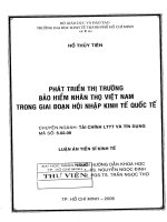 Luận văn thạc sĩ phát triển thị trường bảo hiểm nhân thọ vệt nam trong giai đoạn hội nhập kinh tế quốc tế