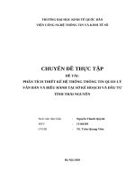 Phân Tích Thiết Kế Hệ Thống Thông Tin Quản Lý Văn Bản Và Điều Hành Tại Sở Kế Hoạch Và Đầu Tư Tỉnh Thái Nguyên.docx
