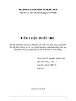 Phân tích mối quan hệ giữa vật chất và ý thức theo quan điểm duy vật biện chứng và rút ra ý nghĩa phương pháp luận đồng thời tập vận dụng phương pháp luận ấy để xử lý một số tình huống