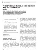 Phối hợp chính sách tài khóa và chính sách tiền tệ ở việt nam và vấn đề đặt ra