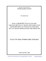 Luận văn thạc sĩ khoa học giáo dục quản lý bồi dưỡng năng lực dạy học cho giáo viên tại các trường trung học cơ sở thành phố móng cái, tỉnh quảng ninh theo yêu cầu chương trình giáo dục phổ thông mới
