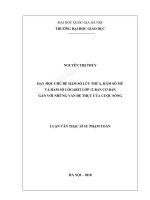 Luận văn thạc sĩ sư phạm toán dạy học chủ đề hàm số lũy thừa, hàm số mũ và hàm số lôgarit lớp 12 ban cơ bản gắn với những vấn đề thực của cuộc sống