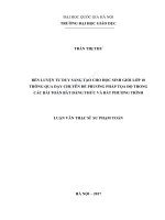 Luận văn thạc sĩ sư phạm toán rèn luyện tư duy sáng tạo cho học sinh giỏi lớp 10 thông qua dạy chuyên đề phương pháp tọa độ trong các bài toán bất đẳng thức và bất phương trình