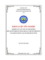 Khoá Luận Tốt Nghiệp - Các Yếu Tố Quyết Định Đến Sự Tiêu Dùng Của Khách Hàng Về Dịch Vụ Truyền Hình.docx