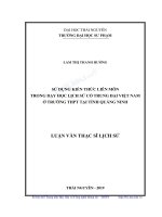 Luận Văn Thạc Sĩ Lịch Sử Sử Dụng Kiến Thức Liên Môn Trong Dạy Học Lịch Sử Cổ Trung Đại Việt Nam Ở Trường Thpt Tỉnh Quảng Ninh.pdf