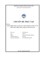 Hoàn thiện công tác quản lý công nghệ tại công ty cổ phần phát triển công nghệ xây dựng hà nội