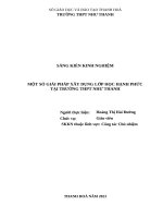 Skkn một số giải pháp xây dựng lớp học hạnh phúc tại trường thpt như thanh năm 2022   2023