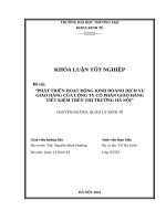 Phát triển hoạt động kinh doanh dịch vụ giao hàng của công ty cổ phần giao hàng tiết kiệm trên thị trường hà nội