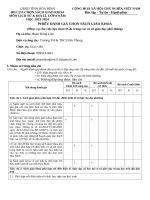 Phiếu đánh giá tiêu chí sgk ls  đl 8