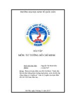 Tư tưởng phân tích luận điểm của hồ chí minh nước độc lập mà dân không được hưởng hạnh phúc tự do thì độc lập cũng chẳng có ý nghĩa gì