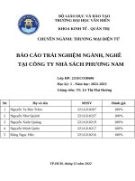 Báo cáo trải nghiệm ngành, nghề tại công ty nhà sách phương nam