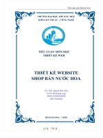 Tiểu luận môn học thiết kế web thiết kế website shop bán nước hoa