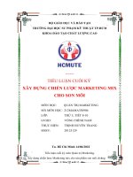 Tiểu luận xây dựng chiến lược marketing mix cho son môi chiến lược marketing mix cho sản phẩm son môi chang