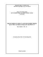 Luận văn trách nhiệm xã hội của doanh nghiệp trong quan hệ lao động dưới góc độ pháp lý