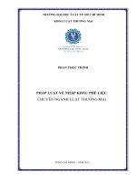 Khoá Luận Tốt Nghiệp Pháp Luật Về Nhập Khẩu Phế Liệu.doc