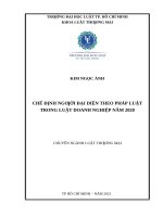 Khóa Luận Tốt Nghiệp Chế Định Người Đại Diện Theo Pháp Luật Trong Luật Doanh Nghiệp 2020.Doc