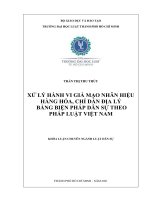 Khoá Luận Xử Lý Hành Vi Giả Mạo Nhãn Hiệu Hàng Hóa, Chỉ Dẫn Địa Lý Bằng Biện Pháp Dân Sự Theo Pháp Luật Việt Nam.pdf