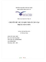 Tiểu luận quản lý dụ án chuyên đề  dự án khu nhà ở cấp 4 tại thị xã tân uyên