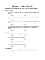 Buổi 5 - Sinh Lý Thận Tiết Niệu (Không Đáp Án).Docx