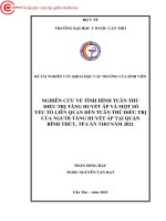 Nghiên cứu về tình hình tuân thủ điều trị tăng huyết áp và một số yếu tố liên quan đến tuân thủ điều trị của người tăng huyết áp tại quận bình thủy, thành phố cần thơ năm 2021