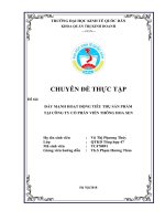 Chuyên đề thực tập đẩy mạnh hoạt động tiêu thụ sản phẩm tại công ty cổ phần viễn thông hoa sen