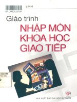 Giáo trình Nhập môn khoa học giao tiếp: Phần 1