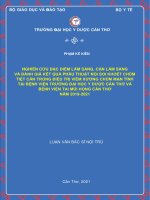 Nghiên cứu đặc điểm lâm sàng, cận lâm sàng và đánh giá kết quả phẫu thuật nội soi khoét chũm tiệt căn trong điều trị viêm xương chũm mạn tính tại bệnh viện trường đại học y dược cần thơ