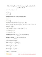 Giai vo bai tap toan 4 bai 110 luyen tap so sanh hai phan so khac mau so