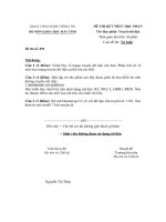 Đề thi kết thúc học phần Truyền dữ liệu - Học viện Nông nghiệp Việt Nam (Đề số 099)