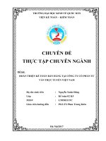Chuyên đề thực tập hoàn thiện kế toán bán hàng tại công ty cổ phần tư vấn trực tuyến việt nam