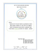 Khảo sát tỉ lệ sử dụng (lạm dụng) chất (bia, rượu, thuốc lá, ma túy) của bệnh nhân tới khám ngoại trú tại bệnh viện tâm thần tp hcm cơ sở 2 từ  02 2023 – 10 2023   trần tố nga