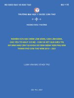 Nghiên cứu đặc điểm lâm sàng, cận lâm sàng, các yếu tố nguy cơ mẹ   con và kết quả điều trị sơ sinh nhẹ cân tại khoa sơ sinh bệnh viện phụ sản thành phố cần thơ năm 2019 – 2021