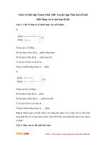 Giai vo bai tap toan 4 bai 140 luyen tap tim hai so khi biet tong va ti