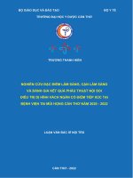 Nghiên cứu đặc điểm lâm sàng, cận lâm sàng và đánh giá kết quả phẫu thuật nội soi điều trị dị hình vách ngăn có điểm tiếp xúc tại bệnh viện tai mũi họng cần thơ năm 2020 2022