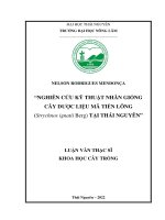 Nghiên Cứu Kỹ Thuật Nhân Giống Cây Mã Tiền Lông (Strychnos Ignatii Berg) Bằng Phương Pháp Nuôi Cấy Mô Tế Bào.pdf