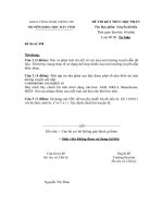 Đề thi kết thúc học phần Truyền dữ liệu - Học viện Nông nghiệp Việt Nam (Đề số 098)